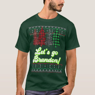 Let's Go Brandon Beautiful Beautiful Plaid Christm T-Shirt