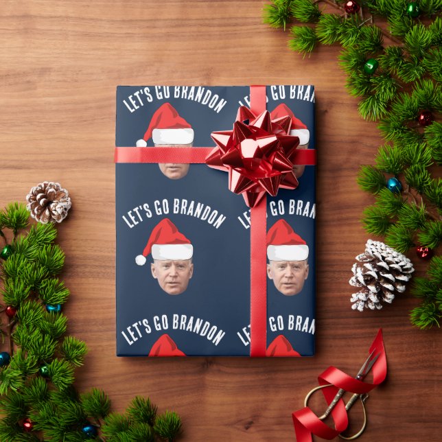 LET'S GO BRANDON BIDEN CHRISTMAS WRAPPING PAPER (Holiday Gift)