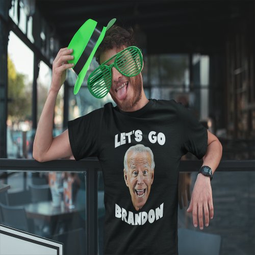 LETS GO BRANDON BIDEN FUNNY FACE Anti Biden     T_Shirt