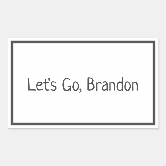 Let's Go, Brandon Biden Rectangular Sticker (Front)