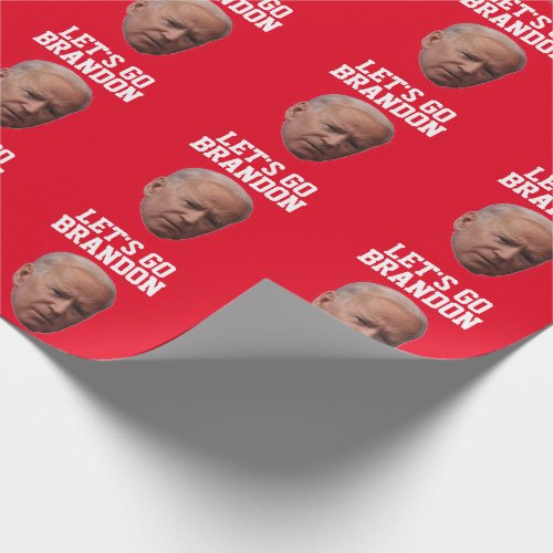 LETS GO BRANDON BIDEN VALENTINES WRAPPING PAPER