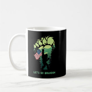 Let's Go Brandon Bigfoot American Flag Coffee Mug