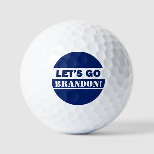 Lets Go Brandon blue And White Golf Balls