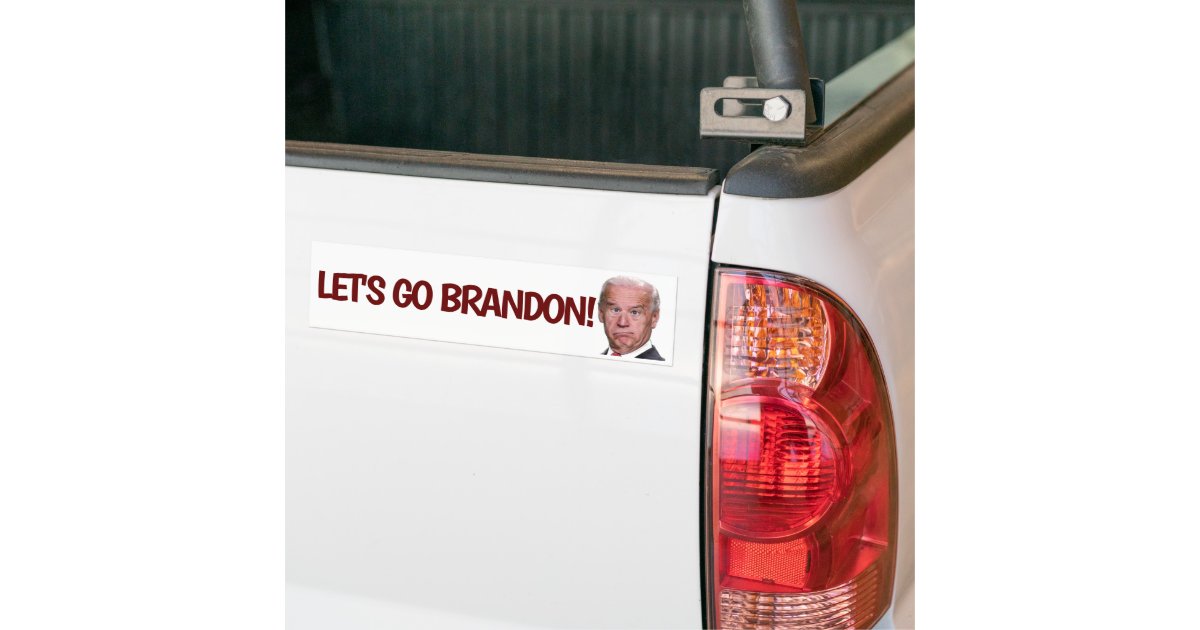 Let's Go Brandon Bumper Sticker American Flag!