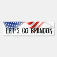 Let's Go Brandon Bumper Sticker American Flag!