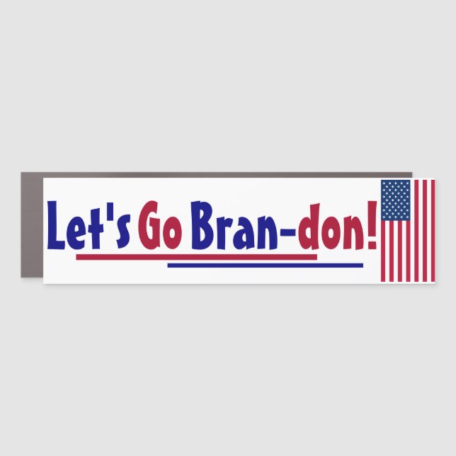 Let's go Brandon Bumper Sticker Car Magnet (Front)