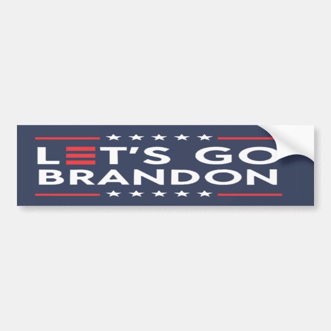 LET'S GO BRANDON Campaign Slogan Style  Bumper Sticker (Front)