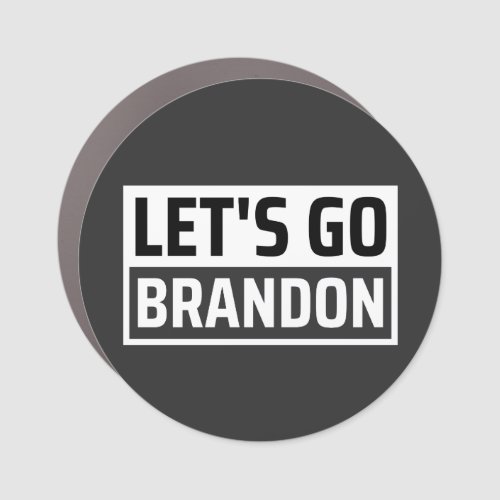 lets go brandon car magnet