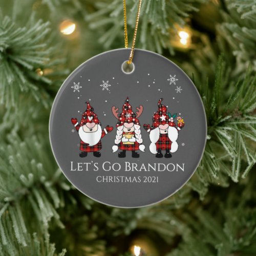 Lets Go Brandon Ceramic Ornament
