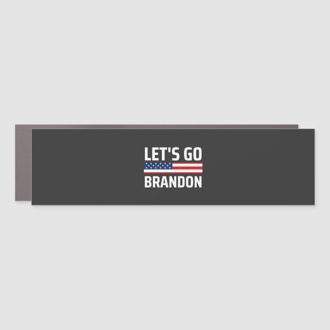 lets go brandon chant joe biden, funny lets go bra car magnet (Front)