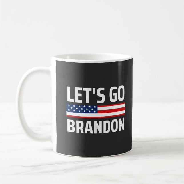 lets go brandon chant joe biden, funny lets go bra coffee mug (Left)