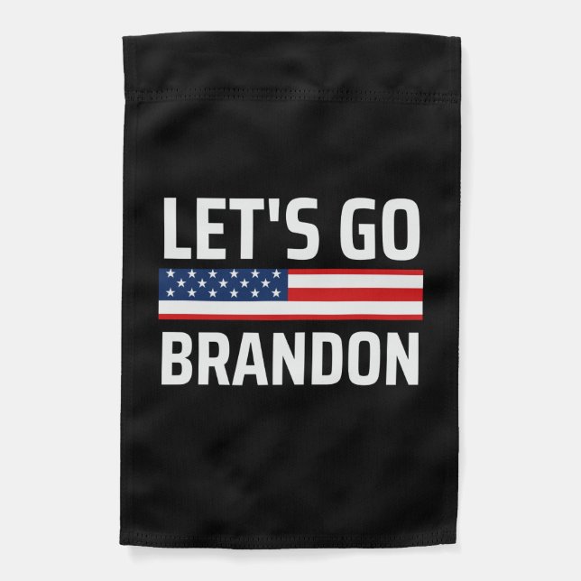 lets go brandon chant joe biden, funny lets go bra garden flag (Front)