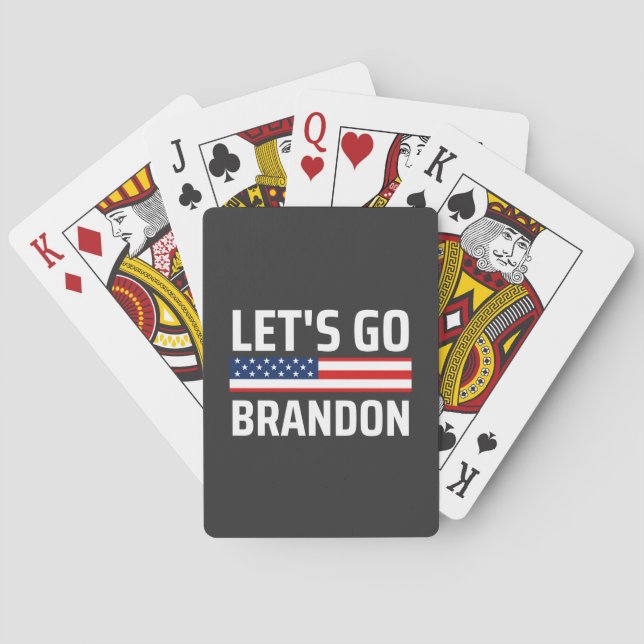 lets go brandon chant joe biden, funny lets go bra poker cards (Back)