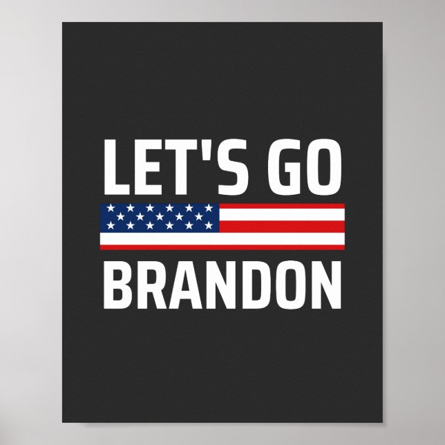 lets go brandon chant joe biden, funny lets go bra poster (Front)