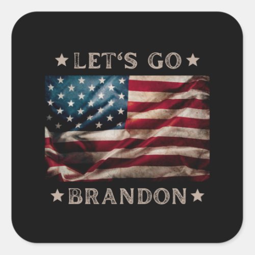 Lets Go Brandon Chant Reporter Square Sticker