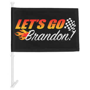 Lets Go Brandon Checkered Flag Flames