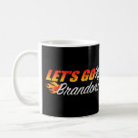 Lets Go Brandon Checkered Flag Flames Coffee Mug