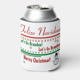 Let's Go Brandon Christmas Can Cooler