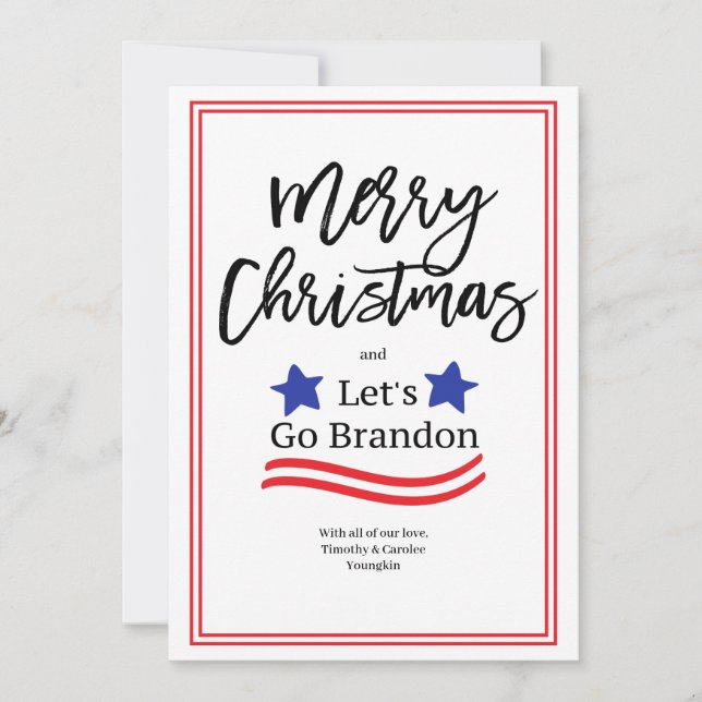 Let's Go Brandon Christmas Card (Front)