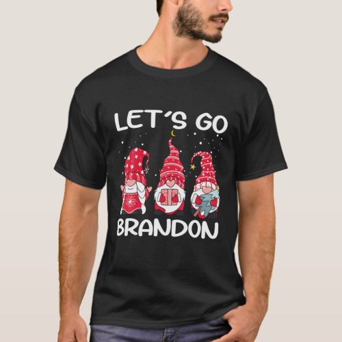 Lets Go Brandon Christmas Gnome Pajamas Family Xm T_Shirt