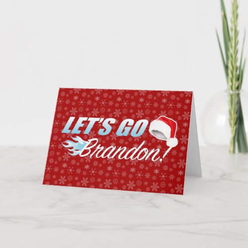 Lets Go Brandon Christmas Greeting Card