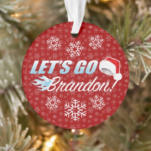 Lets Go Brandon Christmas Ornament