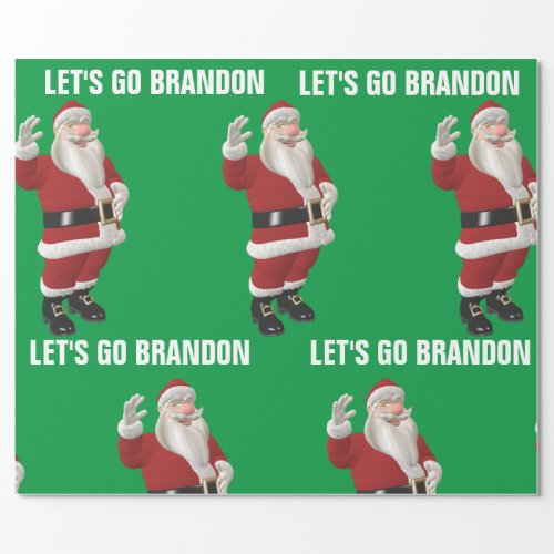 LET'S GO BRANDON CHRISTMAS SANTA Wrapping Paper