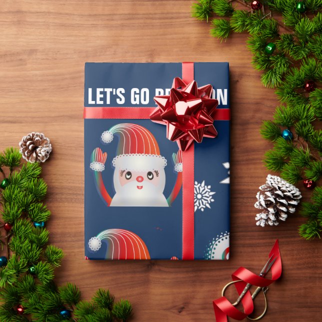 LET'S GO BRANDON CHRISTMAS Wrapping Paper (Holiday Gift)