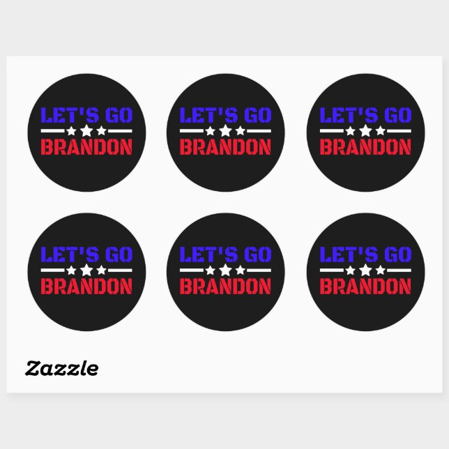 Let's Go Brandon    Classic Round Sticker (Sheet)