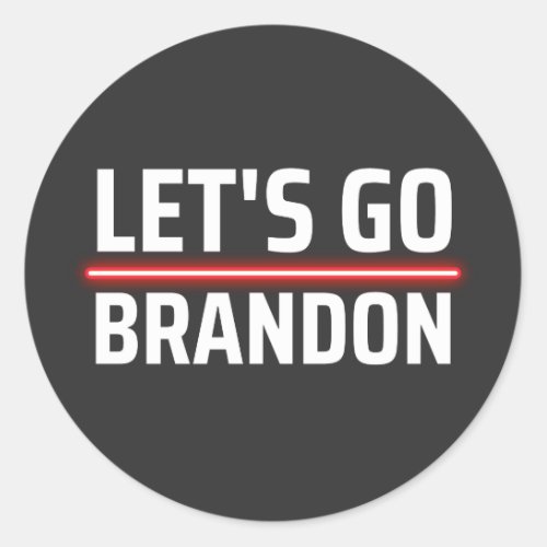 lets go brandon classic round sticker
