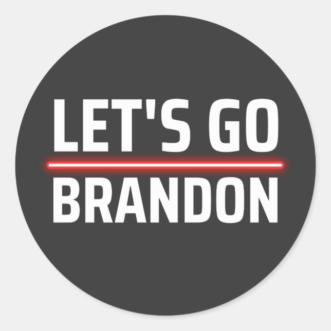let's go brandon classic round sticker (Front)