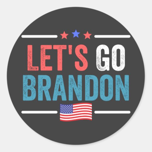 Lets Go Brandon Classic Round Sticker