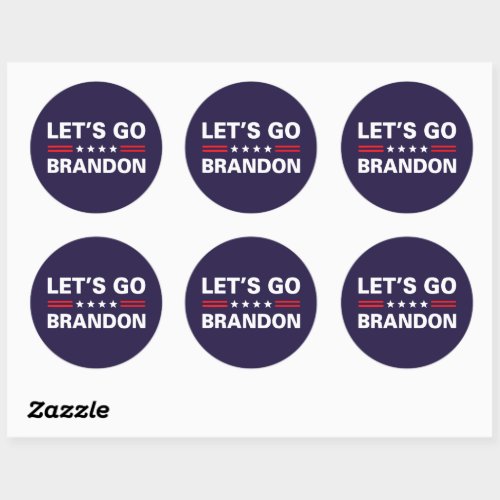 Lets Go Brandon Classic Round Sticker
