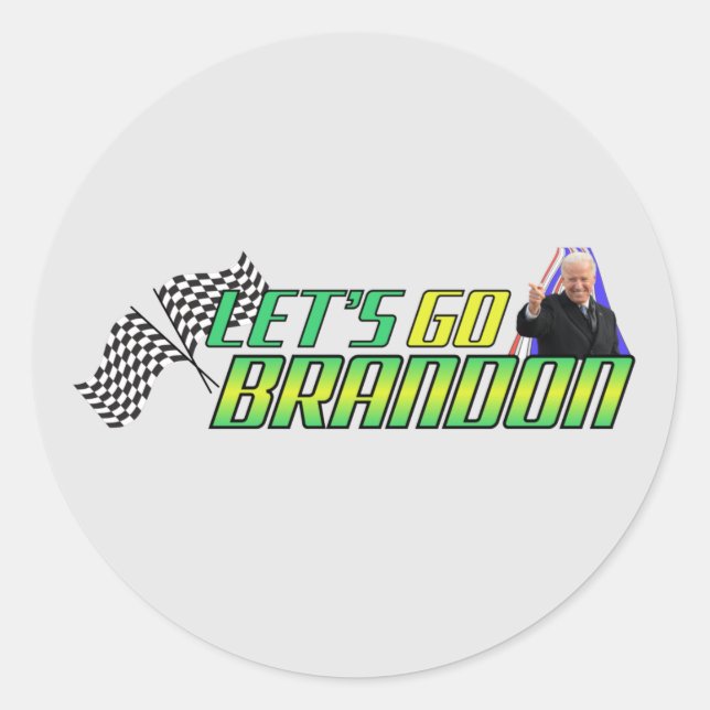 Let's Go Brandon  Classic Round Sticker (Front)