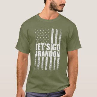 Let's Go Brandon Conservative Anti Liberal US Flag T-Shirt