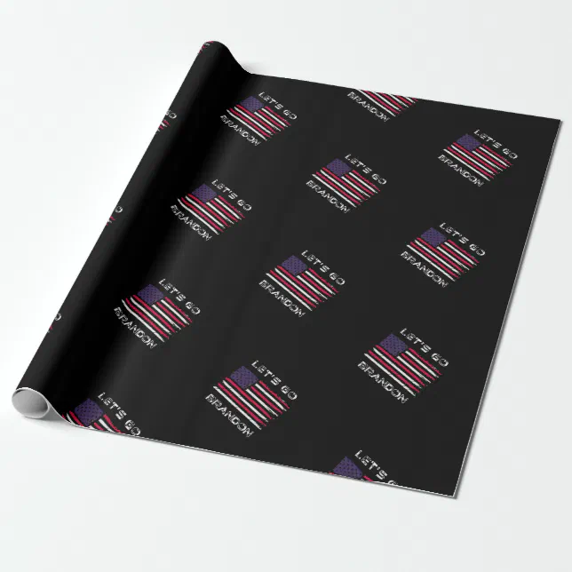 Let S Go Brandon Distressed Flag Joe Biden Wrapping Paper Zazzle