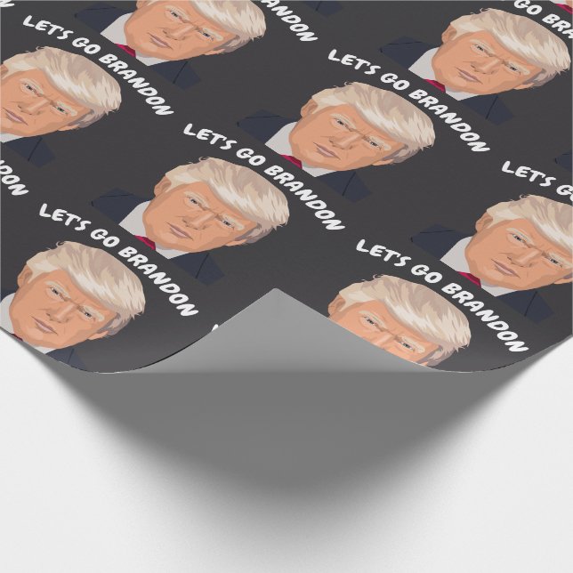 LET'S GO BRANDON DONALD TRUMP ALL OCCASION WRAPPING PAPER (Corner)