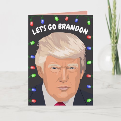 LETS GO BRANDON DONALD TRUMP Christmas cards