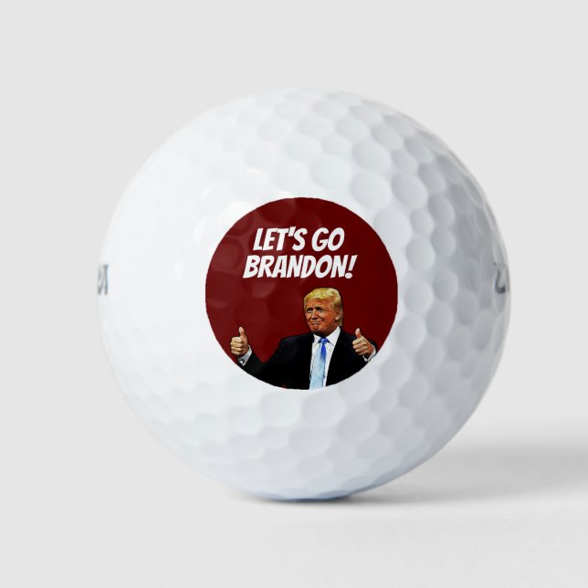 LET'S GO BRANDON DONALD TRUMP GOLF BALLS (Front)