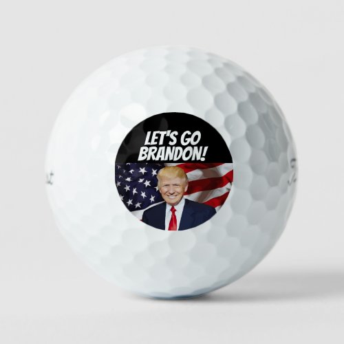 LETS GO BRANDON DONALD TRUMP GOLF BALLS