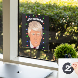 LET'S GO BRANDON DONALD TRUMP WINDOW CLING