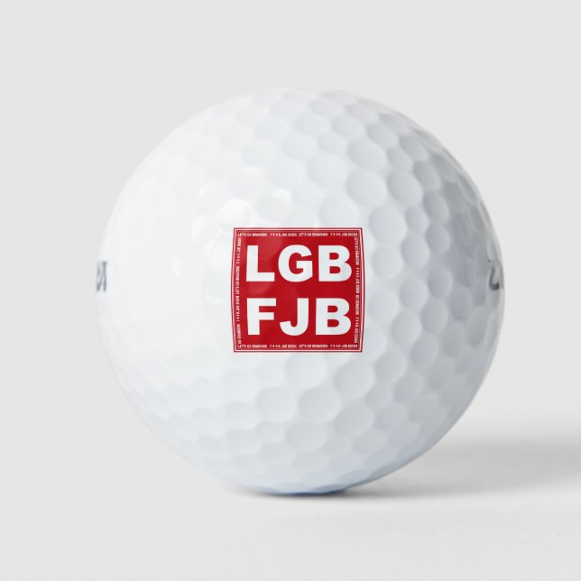 Let's Go Brandon! F**k Joe Biden LGB FJB Golf Balls (Front)