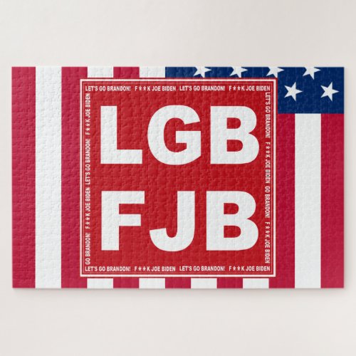 Lets Go Brandon Fk Joe Biden LGB FJB Jigsaw Puzzle