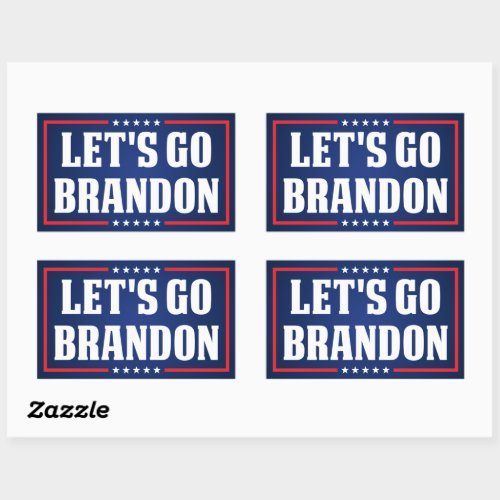 Lets Go Brandon FJB anti joe Biden funny   Rectangular Sticker