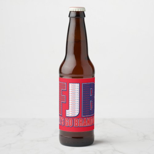 Lets Go Brandon _ FJB Beer Bottle Label