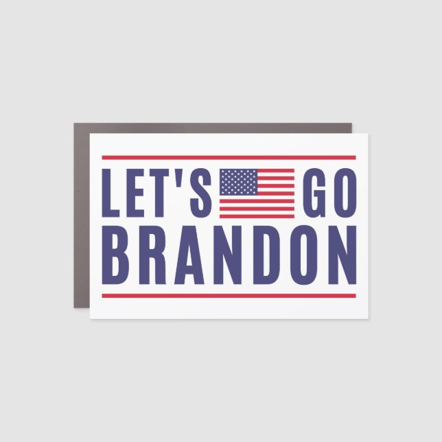 Let's Go Brandon, FJB, Defund the Media, Biden Car Magnet (Front)