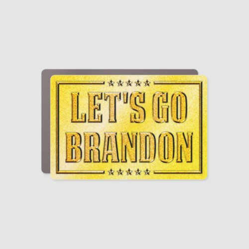 Lets Go Brandon FJB funny anti joe Biden Gold Car Car Magnet