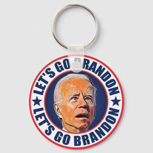 Lets Go Brandon fjb funny anti joe Biden Keychain