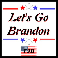 Lets Go Brandon FJB Red White Blue Stars Bumper Sticker