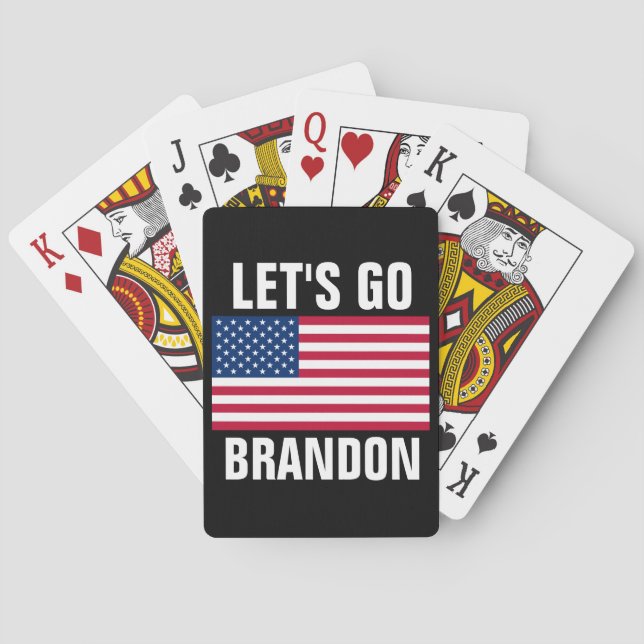 LET'S GO BRANDON FLAG PLAYING CARDS (Back)